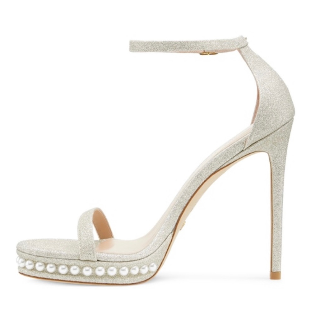 Stuart Weitzman Nudistdisco Pearl Platform Sandals